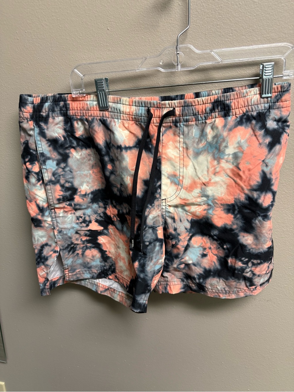 Vans Men’s Tie-Dye Swim Bermudas - Coral, Navy & Light Blue